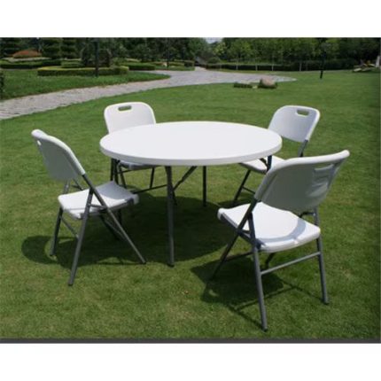 0402125 Folding Table 150 Dia White Dubai Sharjah Abu Dhabi