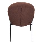 0584104 Velvet Fabric Living Room Chair With Armrest Brown Dubai Sharjah Abu Dhabi