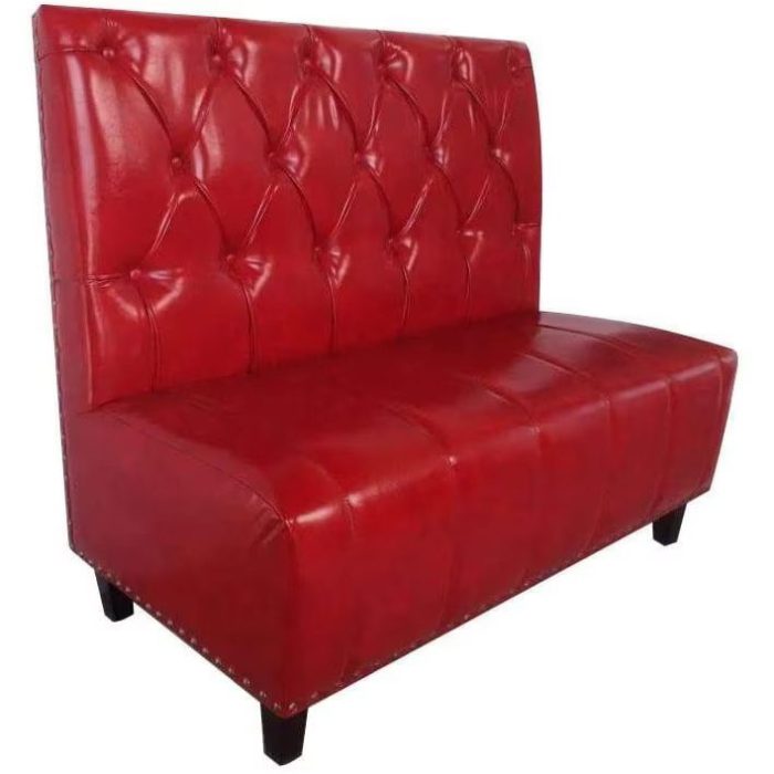 0084301 Restaurant Leather Sofa Red Dubai Sharjah Abu Dhabi
