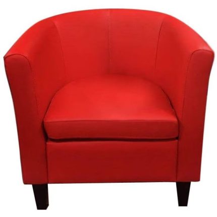 0084182 U Shape Designed Single Sofa Red Dubai Sharjah Abu Dhabi