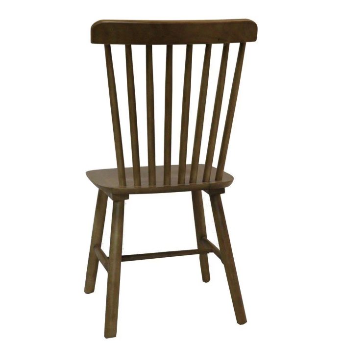 0539055 Oiled Walnut Wood Spindle Back Dining Chairs Dubai Sharjah Abu Dhabi