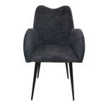0584030 Modern Polyester Fabric Dining Chair With Coated Steel Leg Dubai Sharjah Abu Dhabi
