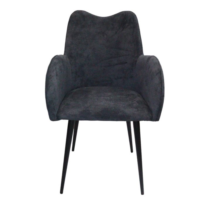 0584030 Modern Polyester Fabric Dining Chair With Coated Steel Leg Dubai Sharjah Abu Dhabi