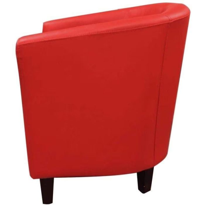 0084184 U Shape Designed Single Sofa Red Dubai Sharjah Abu Dhabi