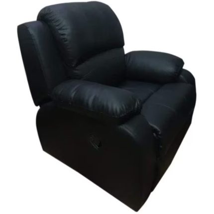 0084118 Faux Leather Recliner Single Seater Black Dubai Sharjah Abu Dhabi