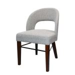 0605720 Classical Dining Chair With Wooden Frame Light Grey Dubai Sharjah Abu Dhabi