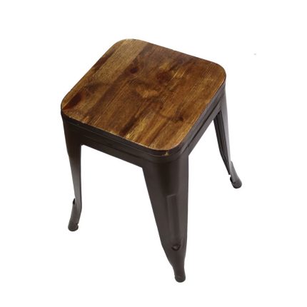 0611463 Stool With wood Steel Legs Dubai Sharjah Abu Dhabi