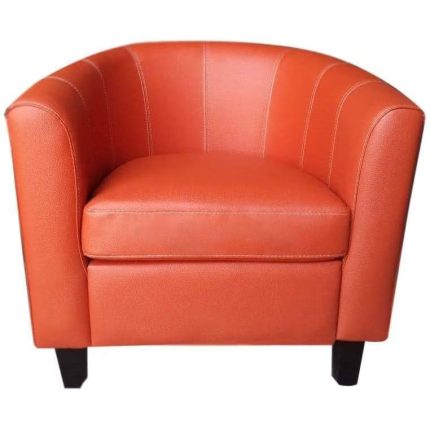 0084179 U Shape Designed Single Sofa Orange Dubai Sharjah Abu Dhabi