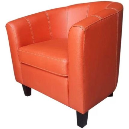 0084180 U Shape Designed Single Sofa Orange Dubai Sharjah Abu Dhabi