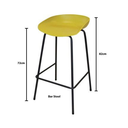 0654782 High Bar Stool With Powder Coated Metal Legs Multicolor Dubai Sharjah Abu Dhabi
