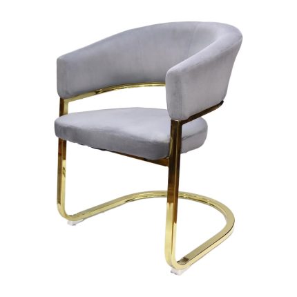 0423953 Halfmoon U Velvet Sofa Chair Dubai Sharjah Abu Dhabi