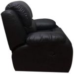 0084119 Faux Leather Recliner Single Seater Black Dubai Sharjah Abu Dhabi