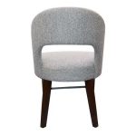 0605721 Classical Dining Chair With Wooden Frame Light Grey Dubai Sharjah Abu Dhabi