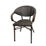 0636231 Abaca Rope Chair With Metal Body Black Dubai Sharjah Abu Dhabi