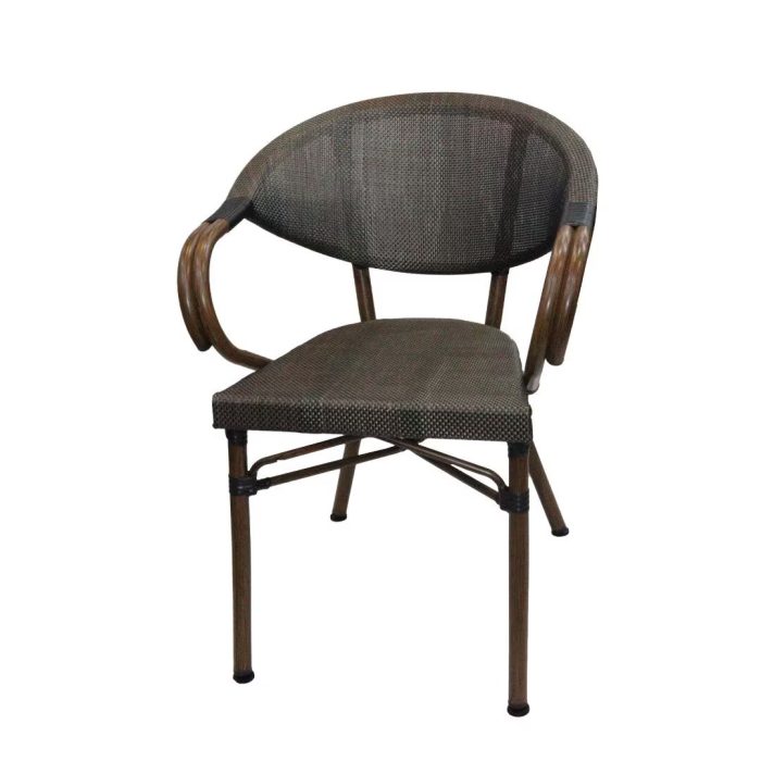 0636231 Abaca Rope Chair With Metal Body Black Dubai Sharjah Abu Dhabi