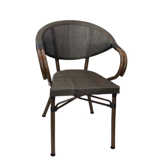 0636232 Abaca Rope Chair With Metal Body Black Dubai Sharjah Abu Dhabi