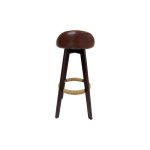 0410547 360 Pu Leather Bar Stool Brown Dubai Sharjah Abu Dhabi