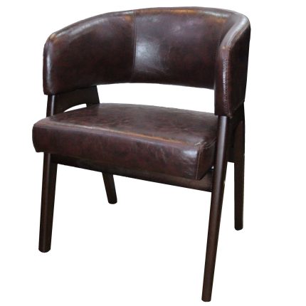 0584074 PU Leather Modern Living Room Chair Brown Dubai Sharjah Abu Dhabi