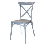 0589316 Classical Armless Fiber Plastic Chair White Dubai Sharjah Abu Dhabi