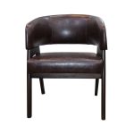 0584075 PU Leather Modern Living Room Chair Brown Dubai Sharjah Abu Dhabi