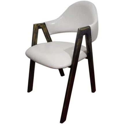0084297 Coffee Arm Chair With High Density Foam Sitting White Dubai Sharjah Abu Dhabi