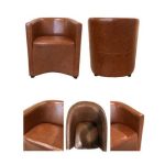 5 U Shaped Leather Sofa Chair Brown Dubai Sharjah Abu Dhabi