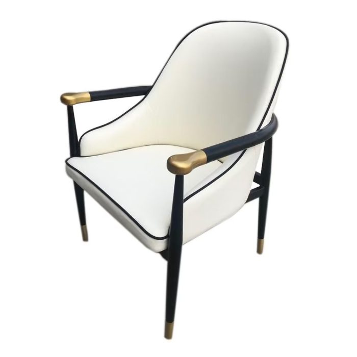 Classical Seat With Metallic Legs White Dubai Sharjah Abu Dhabi
