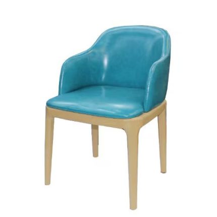 0315004 Synthetic Leather Covered Foaming Seat Arm Chair Blue Dubai Sharjah Abu Dhabi