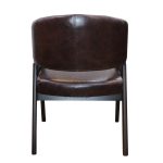 0584076 PU Leather Modern Living Room Chair Brown Dubai Sharjah Abu Dhabi