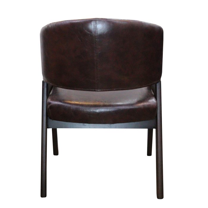 0584076 PU Leather Modern Living Room Chair Brown Dubai Sharjah Abu Dhabi