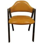0084296 Coffee Arm Chair With High Density Foam Sitting Yellow Dubai Sharjah Abu Dhabi