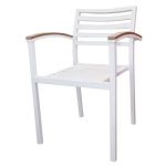 0589304 High Indoor Outdoor Chair White Dubai Sharjah Abu Dhabi