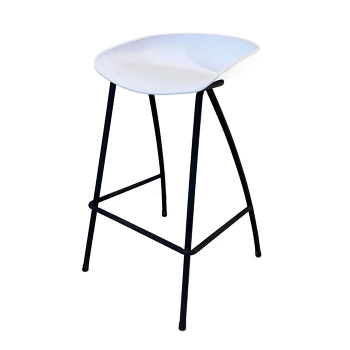 0664029 Modern High Bar Stool White Dubai Sharjah Abu Dhabi