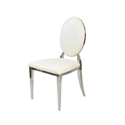 0636227 Armless Dining Chair Silver White Dubai Sharjah Abu Dhabi