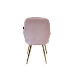 88 Velvet Fabric Chair With Golden Legs Pink Dubai Sharjah Abu Dhabi