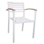 0589305 High Indoor Outdoor Chair White Dubai Sharjah Abu Dhabi