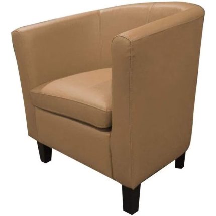 0084177 U Shape Designed Single Sofa Brown Dubai Sharjah Abu Dhabi