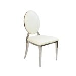 0636228 Armless Dining Chair Silver White Dubai Sharjah Abu Dhabi