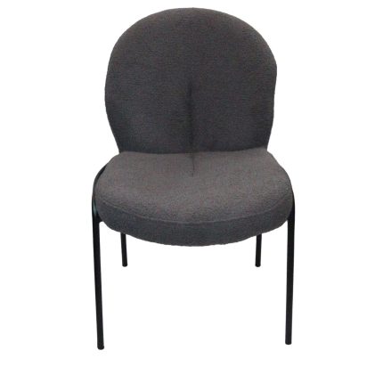 0584097 Armless Velvet Fabric Dining Chair Grey Dubai Sharjah Abu Dhabi
