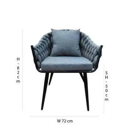 0363112 Soft Seating Arm Chair Vissle Dark Grey Dubai Sharjah Abu Dhabi