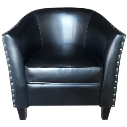 Furniture Leather Single Seater Sofa Black Dubai Sharjah Abu Dhabi