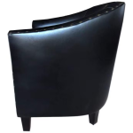 Furniture Leather Single Seater Sofa Black Dubai Sharjah Abu Dhabi