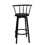 Luxury Design Leather Bar Stool Chair Black Dubai Sharjah Abu Dhabi