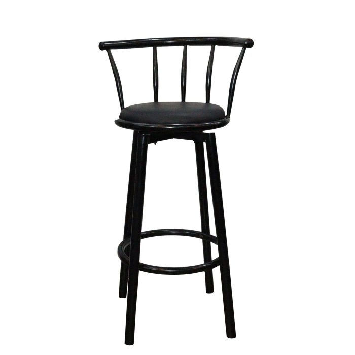 Luxury Design Leather Bar Stool Chair Black Dubai Sharjah Abu Dhabi