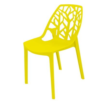 Stackable Yellow Plastic Dining Chair Yellow Dubai Sharjah Abu Dhabi