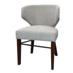 0605716 Modern Dining Chair With Wooden Frame Light Grey Dubai Sharjah Abu Dhabi