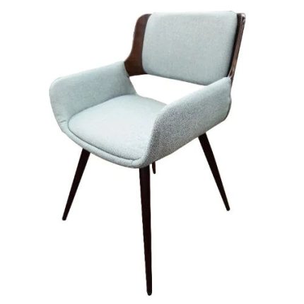 0314986 Bamboo Wood Dining Chair With Armrest Grey Brown Dubai Sharjah Abu Dhabi