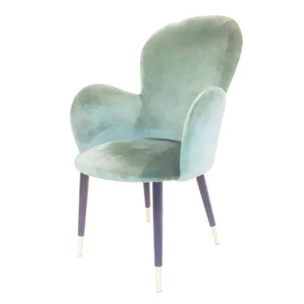 0314991 Powdered Coating Gold Tip Arm Chair Light Green Dubai Sharjah Abu Dhabi