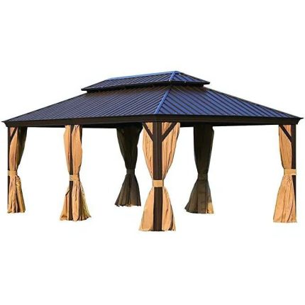 0245659 Gazebo Garden Tent With Double Curtain Outdoor 365x6m Dubai Sharjah Abu Dhabi