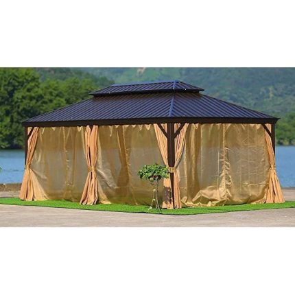 0245658 Gazebo Garden Tent With Double Curtain Outdoor 365x6m Dubai Sharjah Abu Dhabi